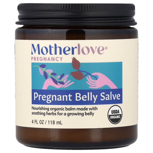 Motherlove, беременность, мазь для ухода за кожей живота в период беременности, 118 мл