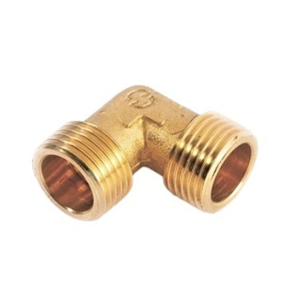 Угольник Stout 1" НР/НР с наружной резьбой латунный SFT-0009-000001