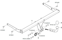 Фаркоп WESTFALIA 321906600001 для VW Tiguan 16-(паспорт и сертификат в комплекте)(без электрики)