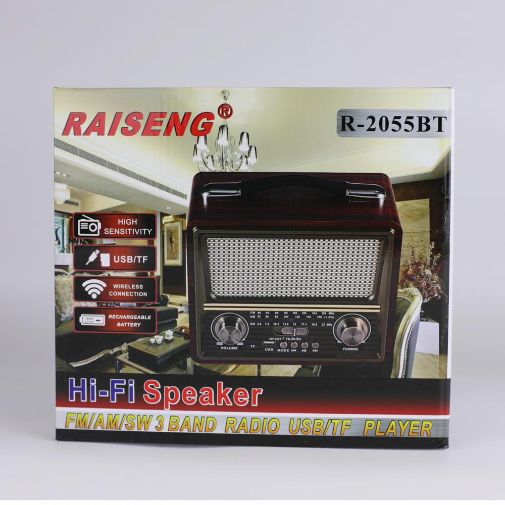 Радиоприемник в стиле ретро +MP3 плеер Raiseng R-2055Bluetooth