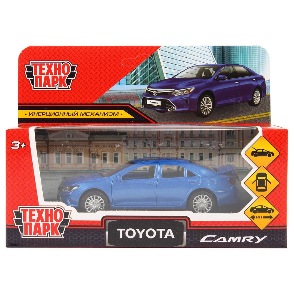 Модель ин. мет. "Toyota Camry" 12см. двери, багаж, синий, коробка CAMRY-12-BU (Технопарк)