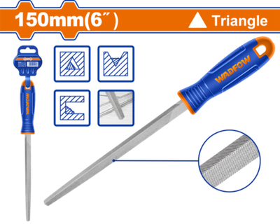 Напильник треугольный 150 мм (10/60) WADFOW WFE7856