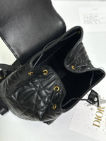Рюкзак Dior Caro женский кожаный в черном цвете