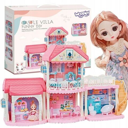 Кукольный домик Woopie CASTLE VILLA XXL - Кукольный домик/коттедж двухэтажный с аксессуарами - Вупи 50025