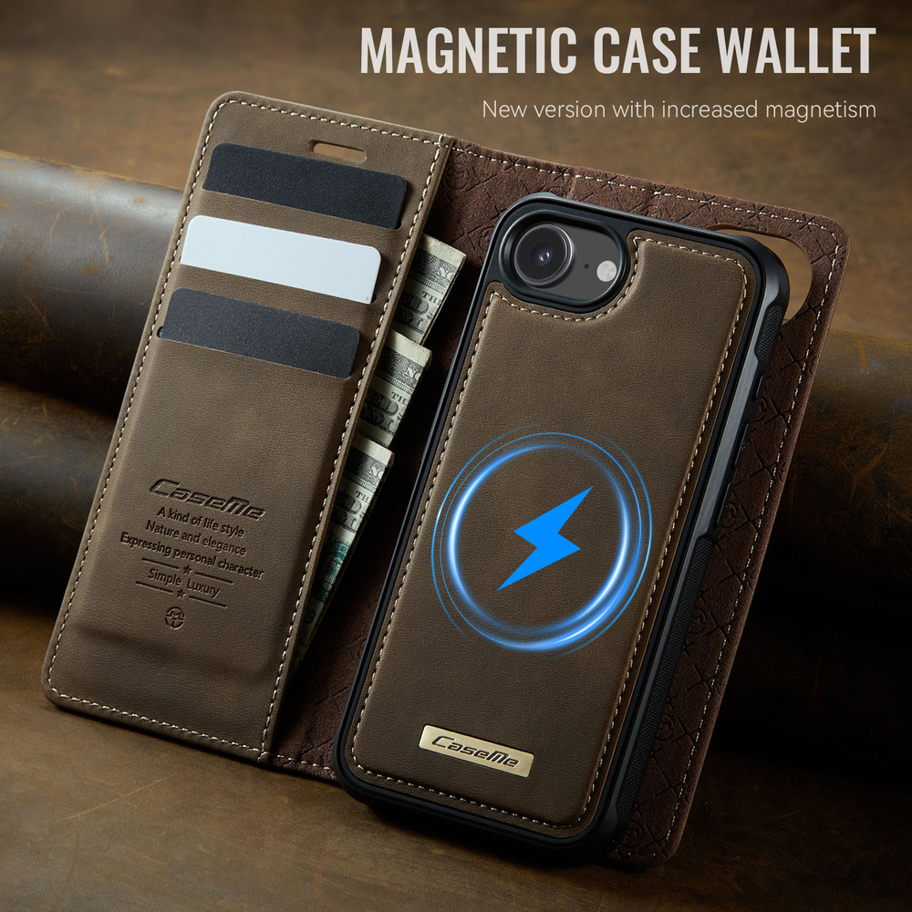 Чехол-кошелек CaseMe 2 in 1 MagSafe iPhone 16E