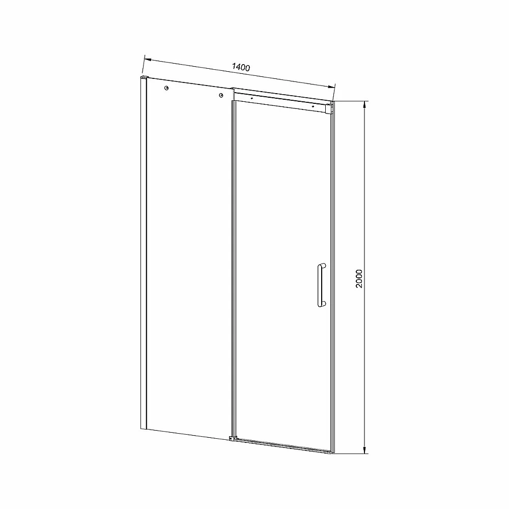 Душевая дверь Vincea Dice 140 VDS-4D140CLB стекло прозрачное/профиль черный