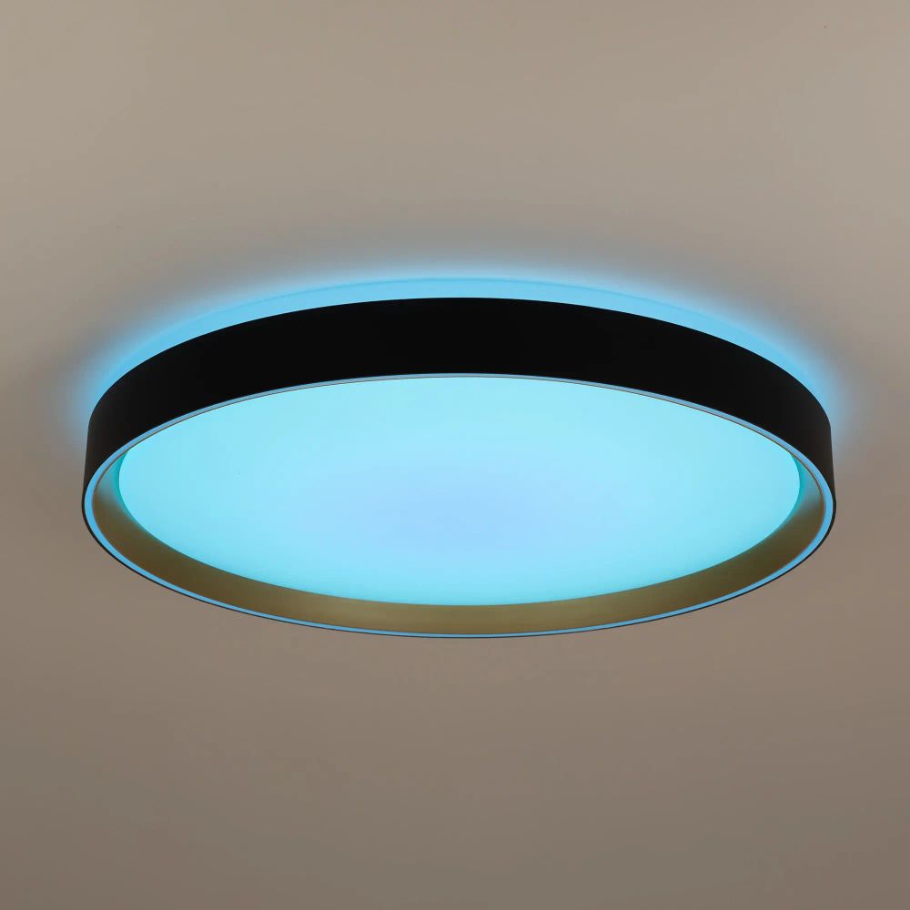 Citilux BOSS CL751451G LED RGB Светильник с пультом Чёрный с Золотом