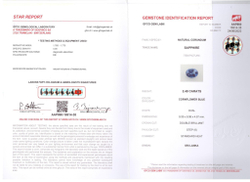 Сапфир, Овал, 3 шт / 7,23 карат, Шри-Ланка