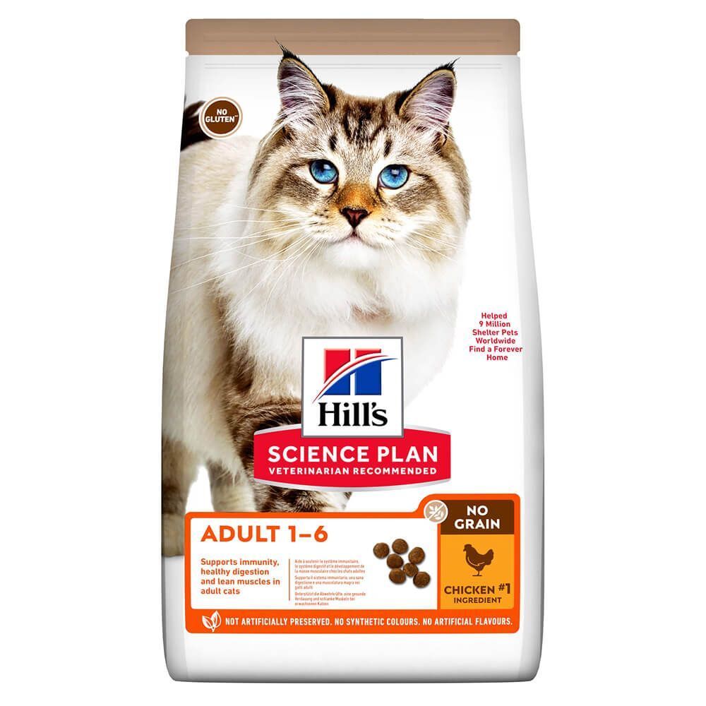 Hill&#39;s Science Plan Adult Cat No Grain with Chicken беззерновой с курицей 1,5кг