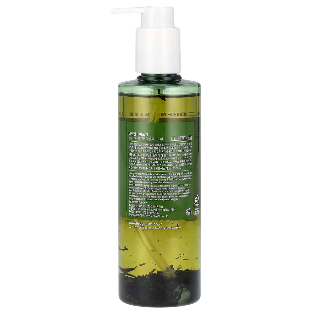 Neogen, Real Fresh, очищающее масло, зеленый чай, 285 мл (9,63 жидк. унции)