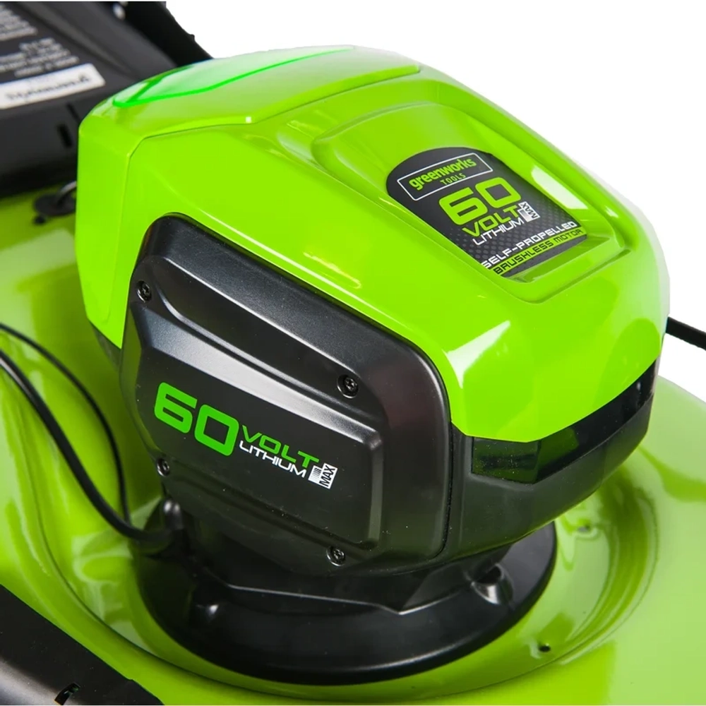 Аккумуляторная газонокосилка Greenworks GD60LM51SPK5 60В (1 x 5 Ач, ЗУ) нож 51 см, 2514307UG