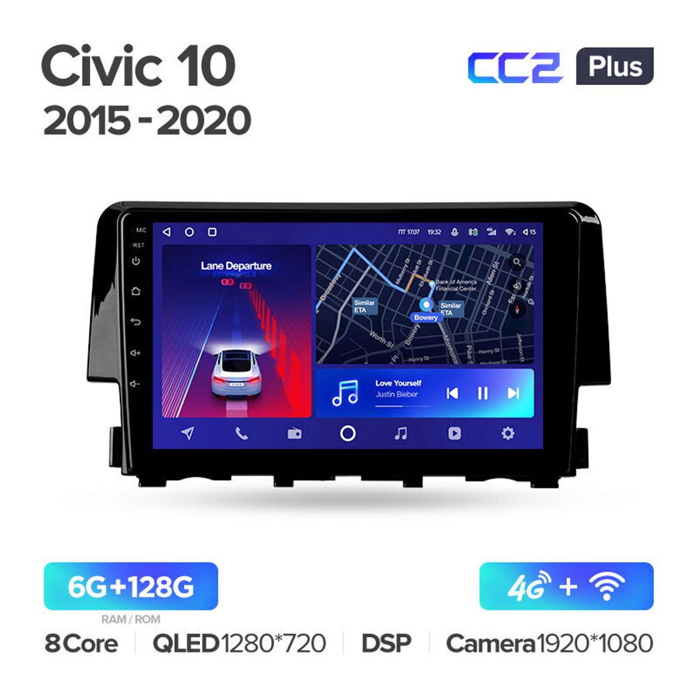 Teyes CC2 Plus 9" для Honda Civic 2015-2020