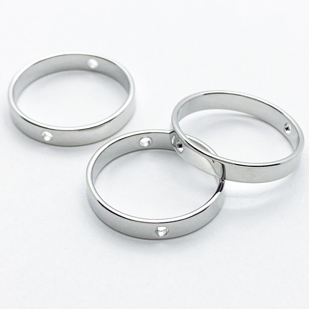 Коннектор-рамка, цвет серебро, размер 17*2,8 мм, цена за 1 шт