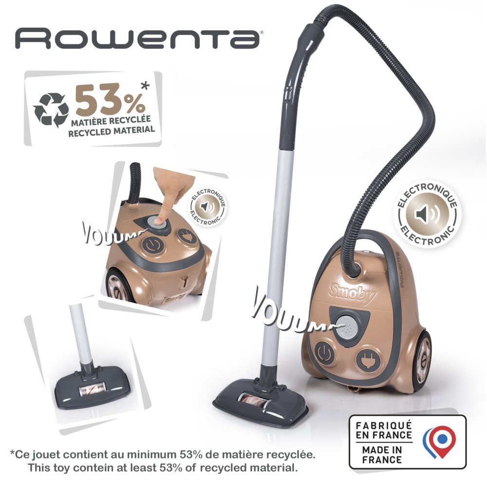 Игрушечный пылесос Smoby Rowenta 330222 со звуком для сюжетной игры от 3 лет — фото 5