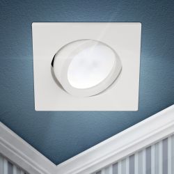 Встраиваемый светильник алюминиевый ЭРА KL87 WH MR16/GU5.3 белый | Алюминиевые встраиваемые светильники