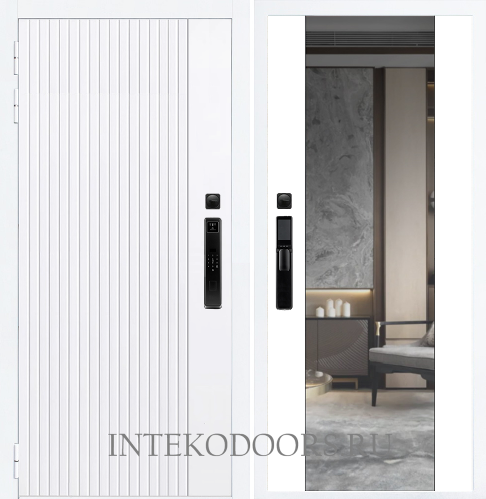 Вертикаль Белая F55 зеркало ELIT