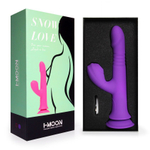 Фиолетовый вибратор-кролик на присоске - 23,8 см.