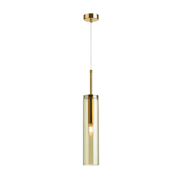 4693/1 PENDANT ODL20 000 золотой/янтарный Подвес E14 1*40W KLUM