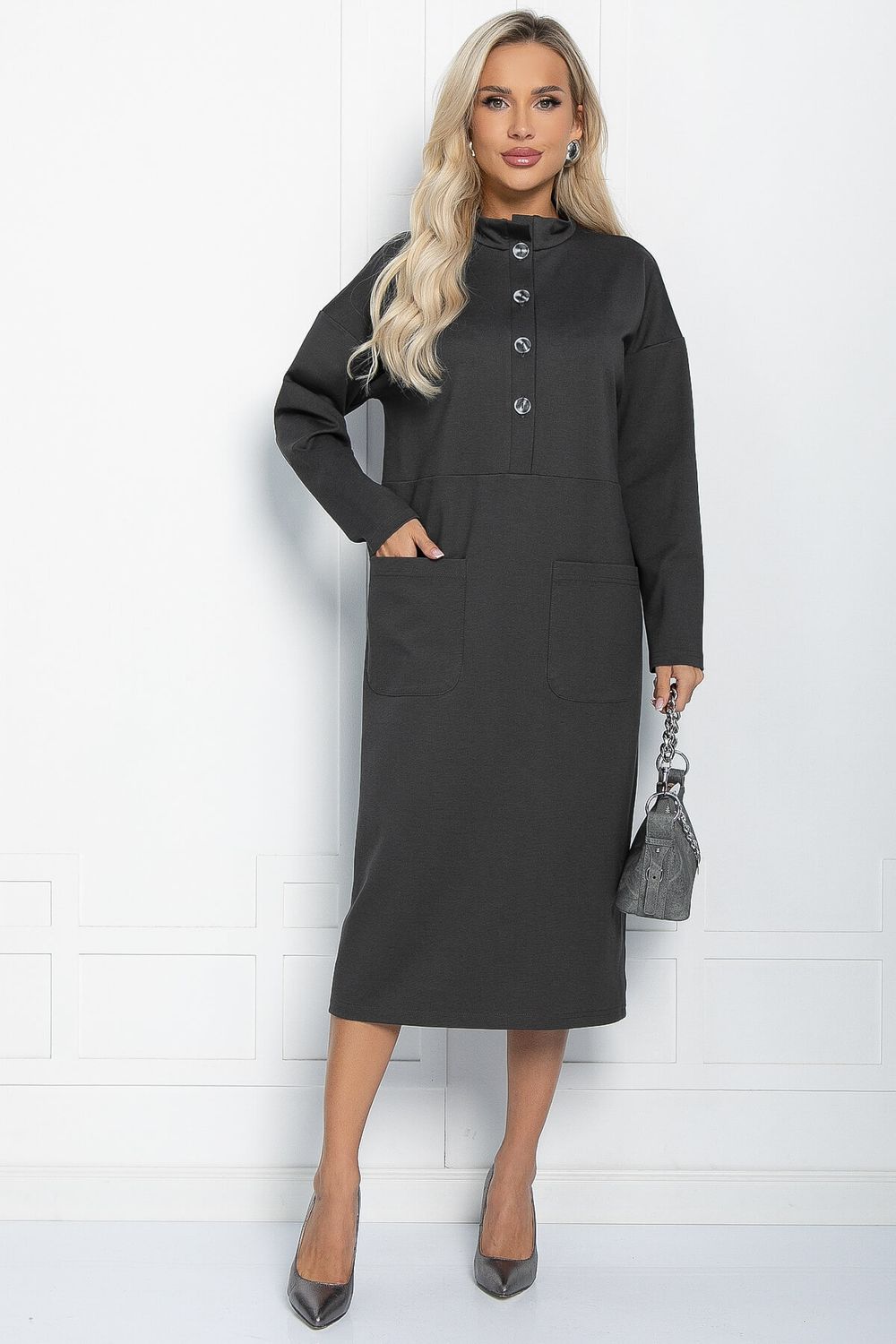 Платье Стильная осень (серое) П11436 LT Collection