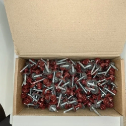 Саморезы кровельные по дереву 4.8х29 RAL 3005 (Винно-красный) 1кг