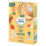 Сухая каша ФрутоНяня безмолочная овсяная с кусочками яблок и клубники, для варки, 200 г