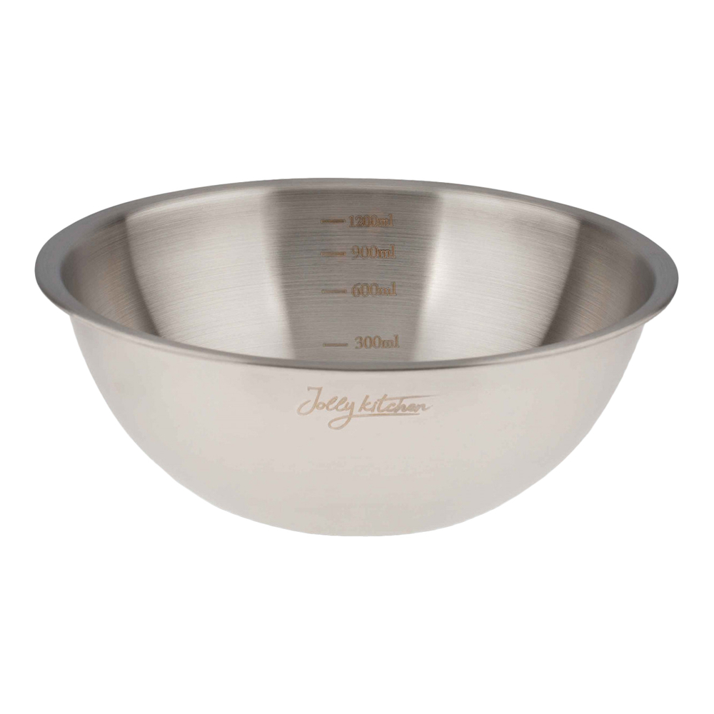 Миска-салатник Jolly Kitchen с мерной шкалой нержавеющая сталь 22 см