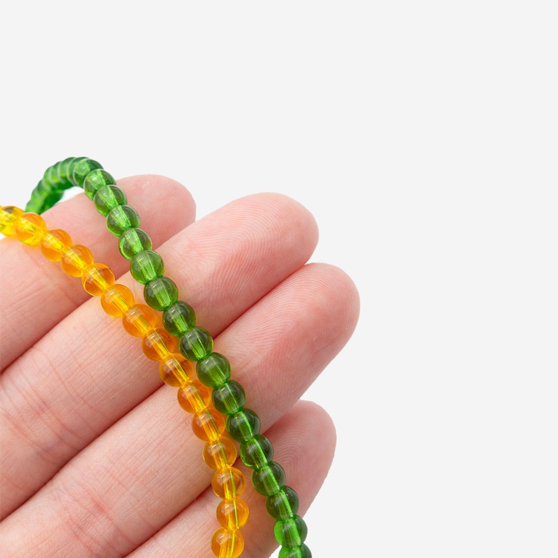 Стеклянные бусины, оттенок "Золото", шар, 4мм