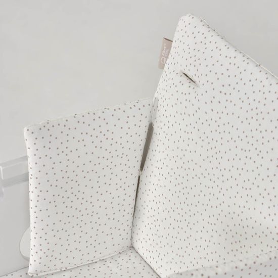 Подушка для стульчика Nuun в розовый горошек 100% органический хлопок (GOTS)