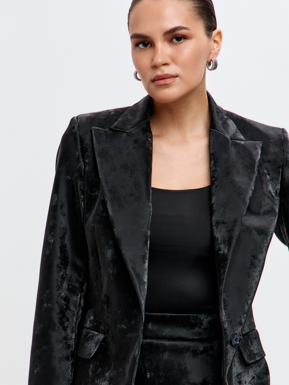 Жакет Скарлет из экокожи в оттенке опал