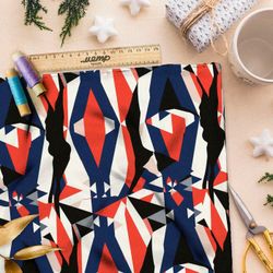 Ткань премиум шифон пиксельные грани