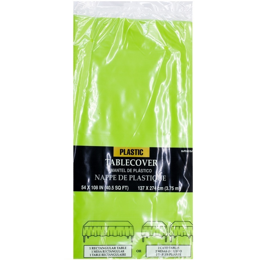 Скатерть п/э однотонная Kiwi Green (Киви, Светло-Зеленый), 1,4х2,75 м.