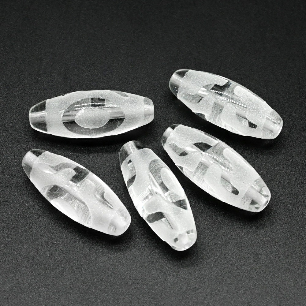 дзигх-ар Бусина ДЗИ из горного хрусталя "Аристократ" 30*10мм, шт