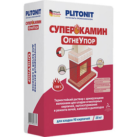 Смесь печная Plitonit (Плитонит) СуперКамин огнеупорная желтая 20 кг