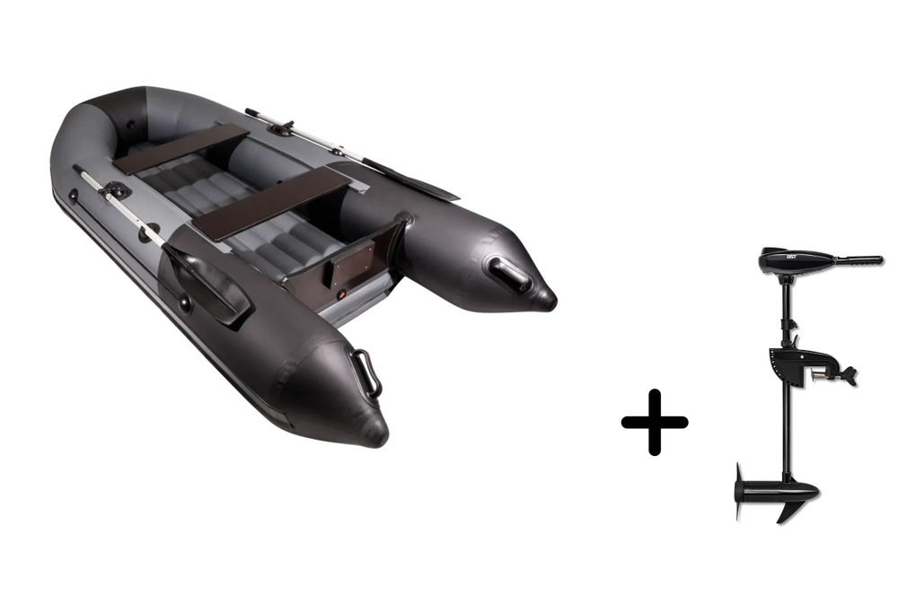 Таймень NX 2900 НДНД графит-черный + BST 36 L (комплект лодка + электромотор)