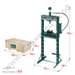 KRAFTOOL PMP-20, 20 т, гидравлический пресс с гидронасосом и манометром (43472-20)