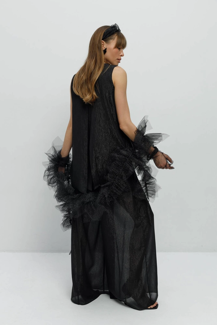 БОА ЛИУР ЧЕРНЫЙ С БЛЕСТКАМИ