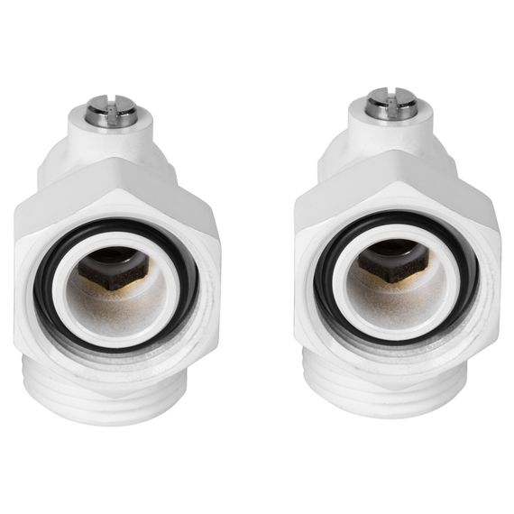 Набор нижнего подключения Royal Thermo угловой раздельный 3/4х3/4ЕК (белый) купить в Москве и Московской области по низкой цене с доставкой по России — (1) Набор нижнего подключения Royal Thermo угловой раздельный 3/4х3/4ЕК (белый) — (1)