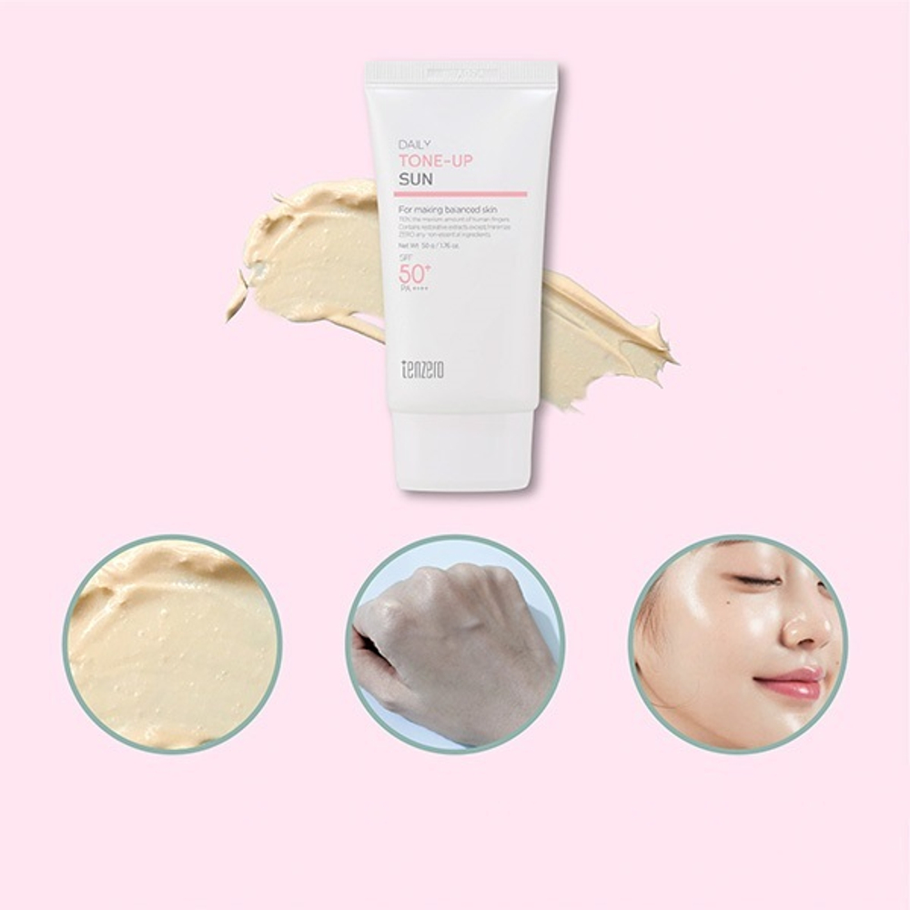 Солнцезащитный крем с тонирующим эффектом SPF50+ PA++++ Tenzero Daily Tone-Up Sun 50г