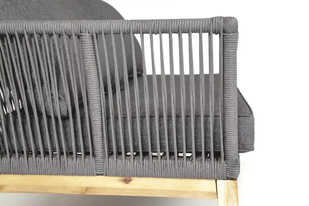 "Барселона" модуль диванный плетеный из роупа боковой правый