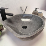 Раковина из речного камня RS-63483 (47*46*16) 0122