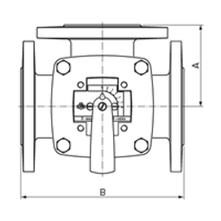 Клапан трехходовой регулирующий фланцевый Esbe 3F65, KVS 90