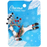 Брошь «Зимняя сказка - Олень» 4,5*4,7см