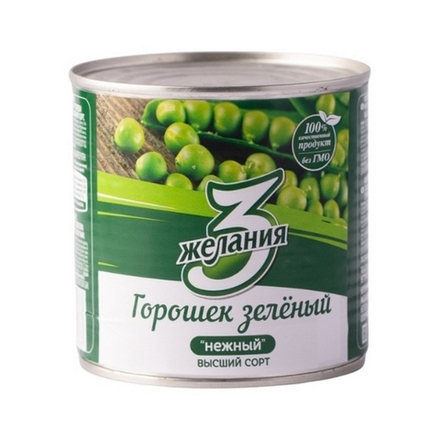 Горошек зеленый 3 желания 400 гр