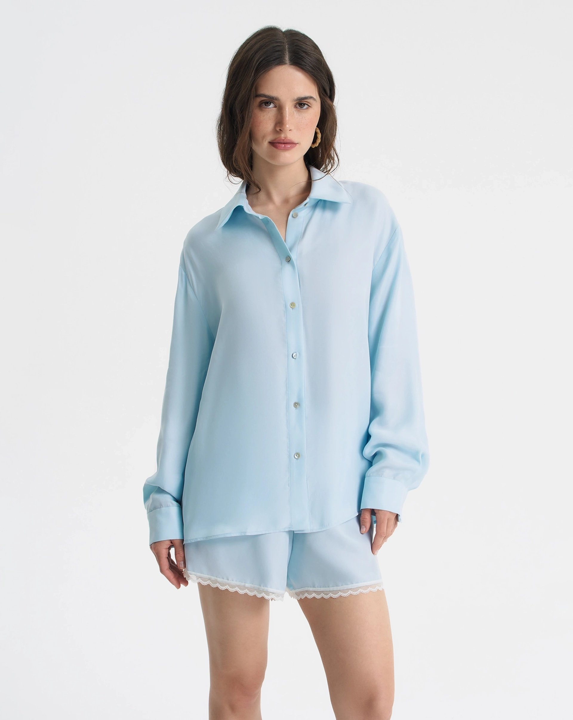 Свободная рубашка из купры