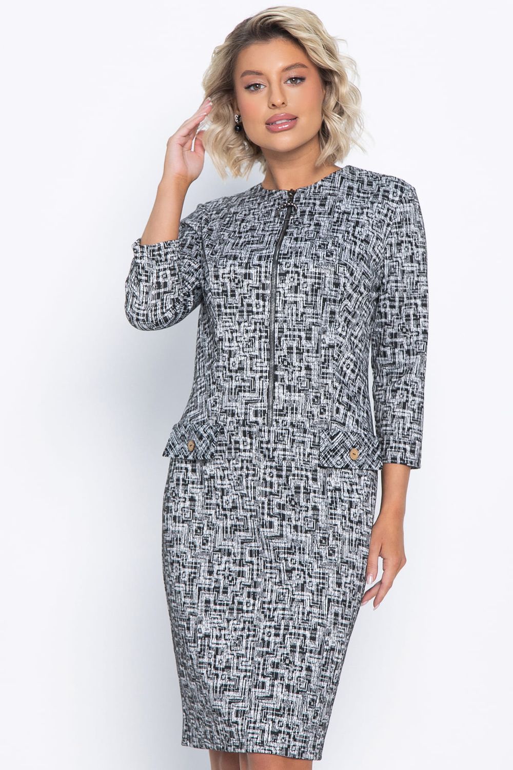 Платье Леди Мэри (черно-белое) П15047-19М LT Collection