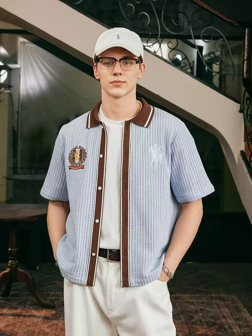 Рубашка HARSHandCRUEL Waffle Textured Polo Shirt