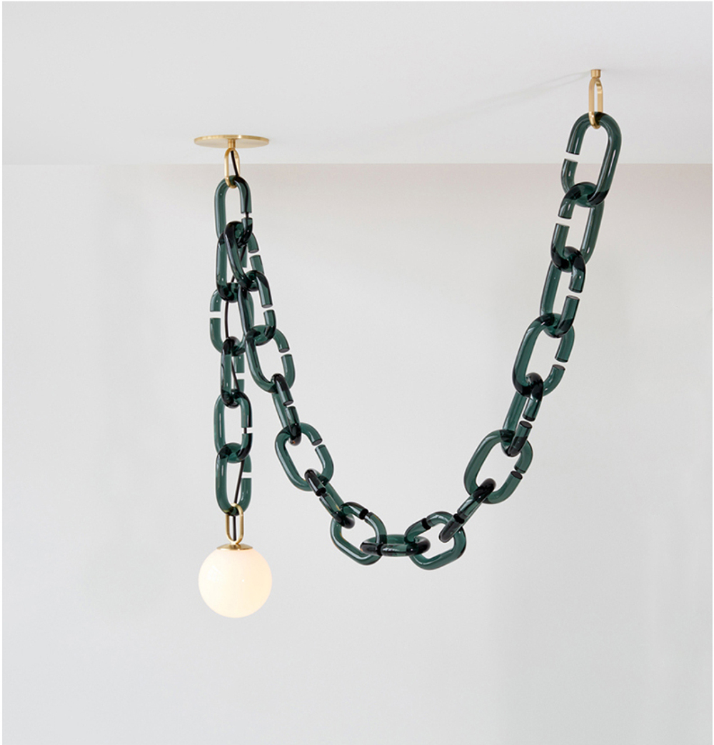 Pendant design lamp  Cerine Swagged Pendant by Trueing Studio (Red)