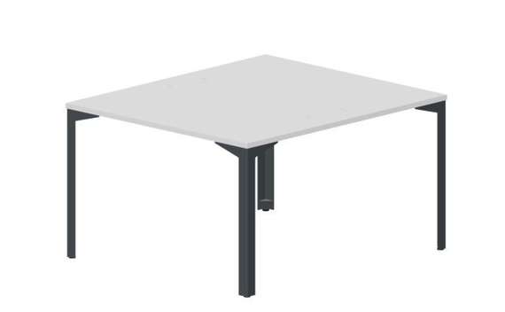 Составной стол на 2 рабочих места 118х136,6х75см (4 громмета)