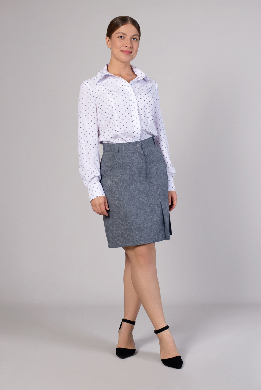 Юбка женская 4126ВП, графит #38Гра014126ВП