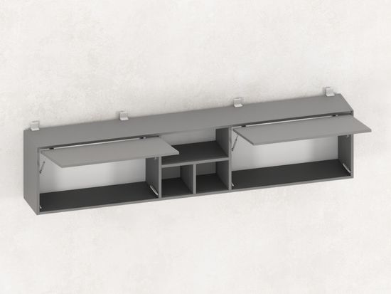 Шкаф навесной ГРАНД-ЛАВОРО-11 /1800*400*253/ сосна астрид / лайм